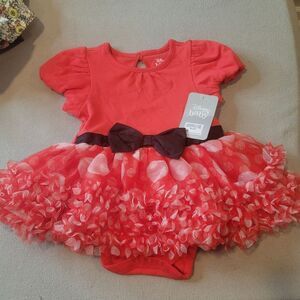Disney Store Minnie Mouse Costume Bodysuit for Baby Red Size 12-18 Months